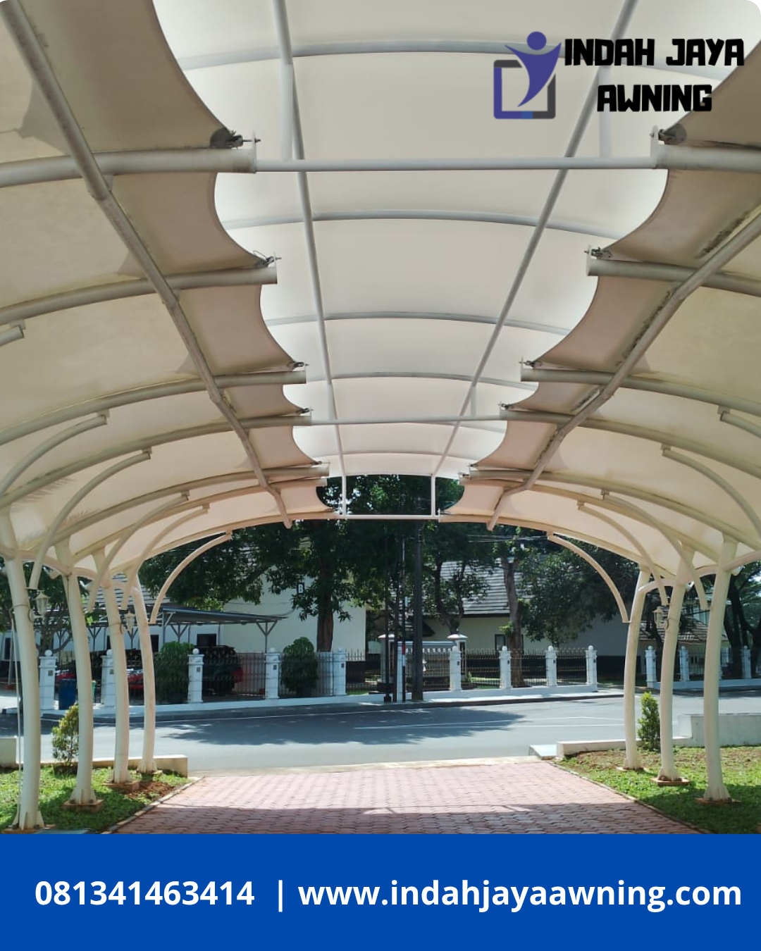 Contoh desain kanopi membran jakarta yang modern dan elegan