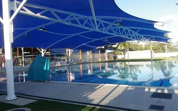 Tenda Membran Kolam Renang Modern di Jakarta