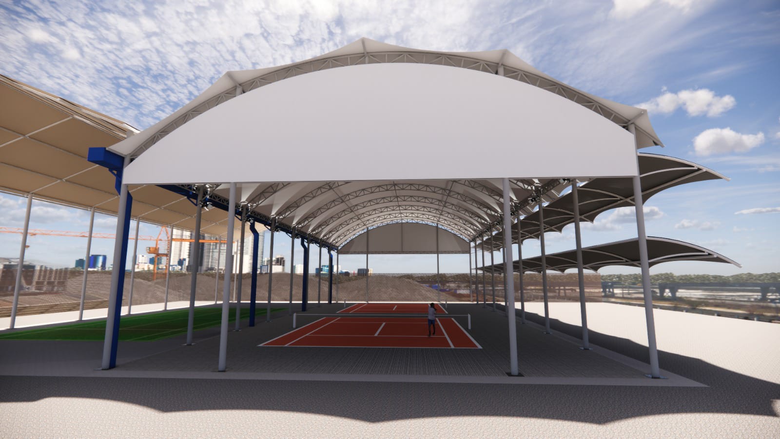 Tenda Membran Lapangan Tenis